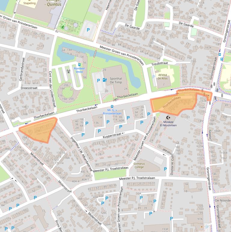 Kaart van postcodegebied 9402EK.