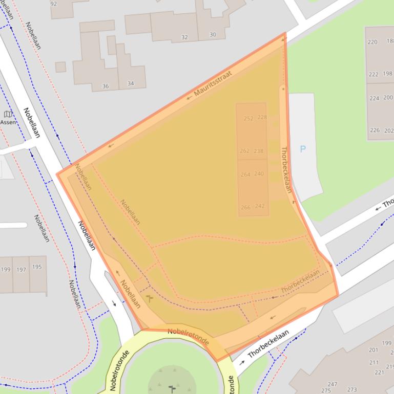 Kaart van postcodegebied 9402EZ.