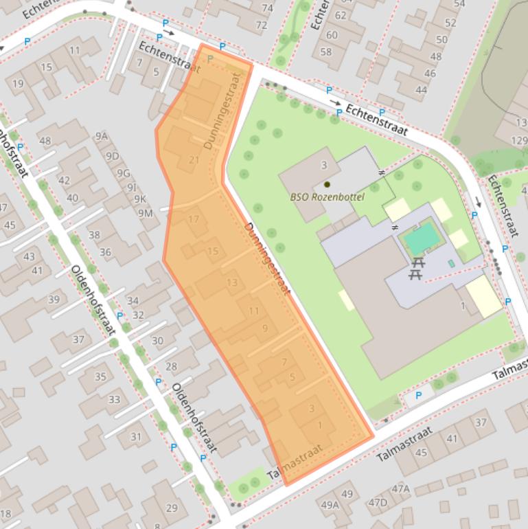 Kaart van postcodegebied 9402HT.