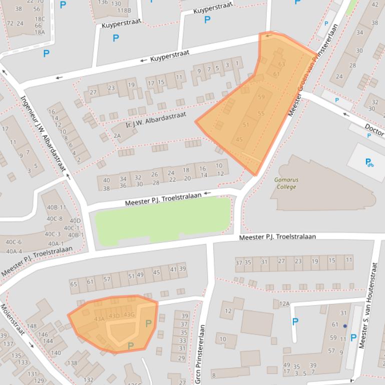 Kaart van postcodegebied 9402KB.