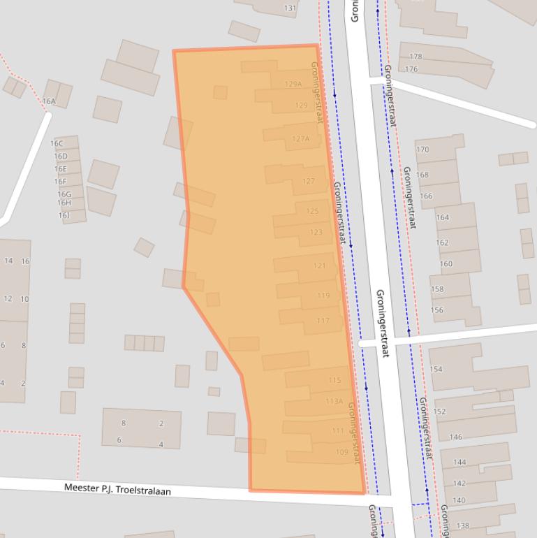 Kaart van postcodegebied 9402LB.