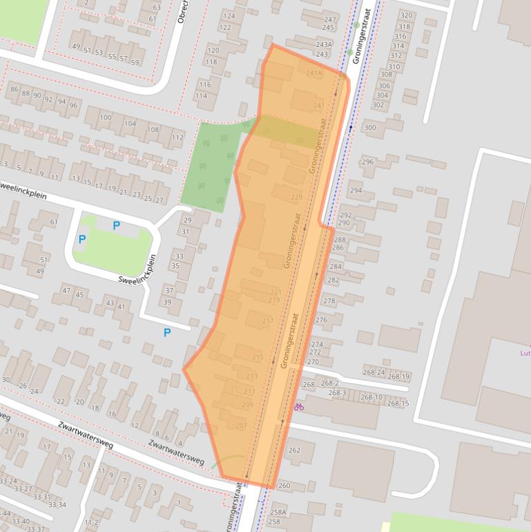 Kaart van postcodegebied 9402LE.