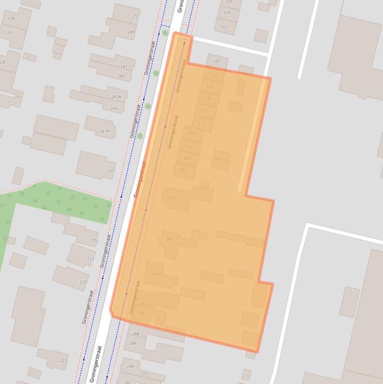 Kaart van postcodegebied 9402LS.