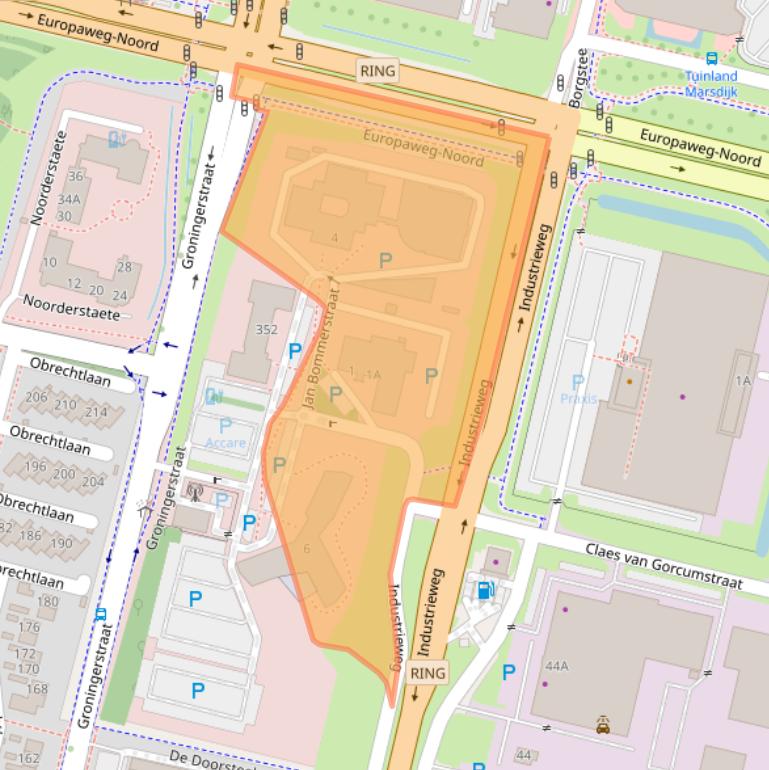 Kaart van postcodegebied 9402NR.