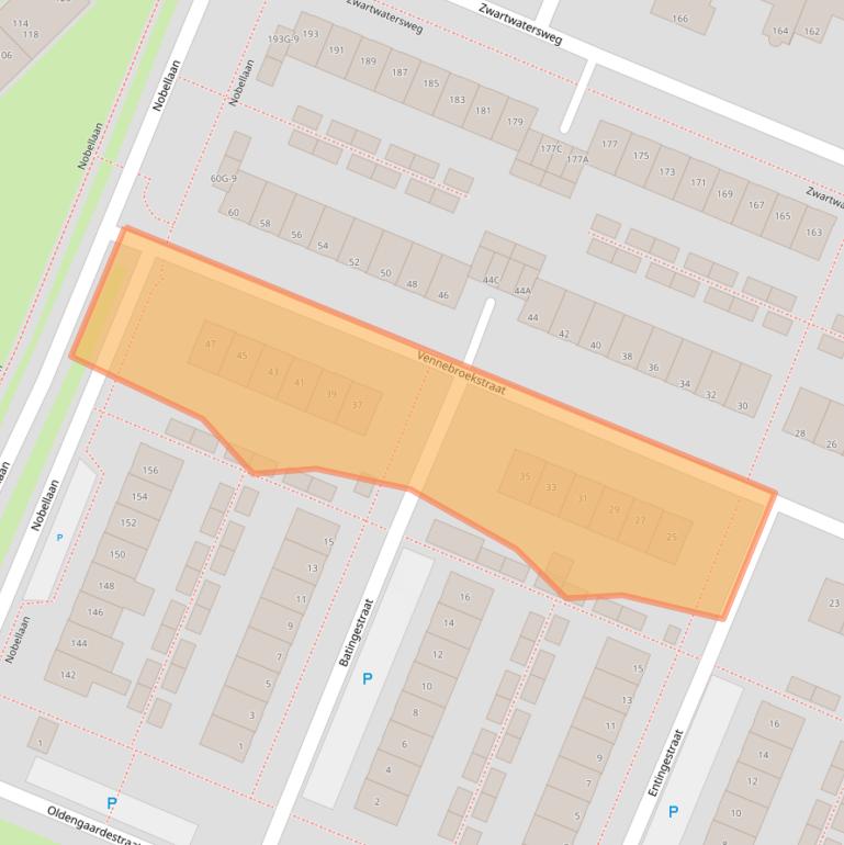 Kaart van postcodegebied 9402RH.