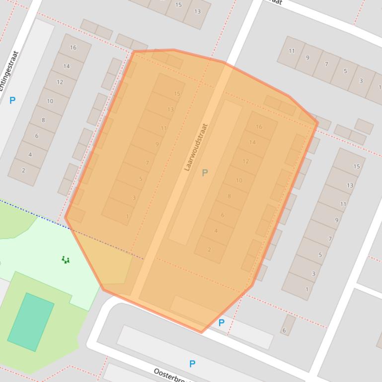 Kaart van postcodegebied 9402RN.