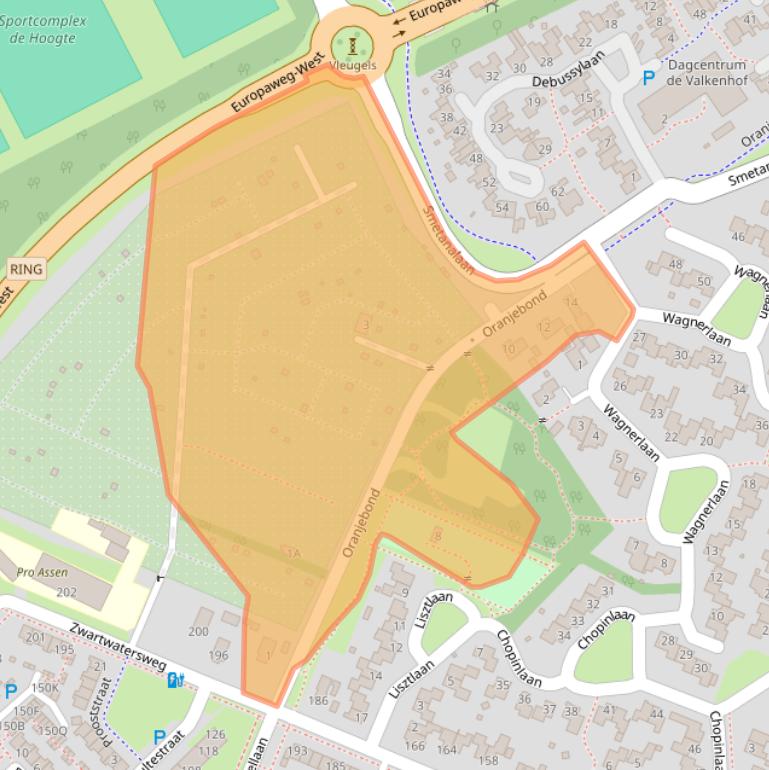 Kaart van postcodegebied 9402RT.