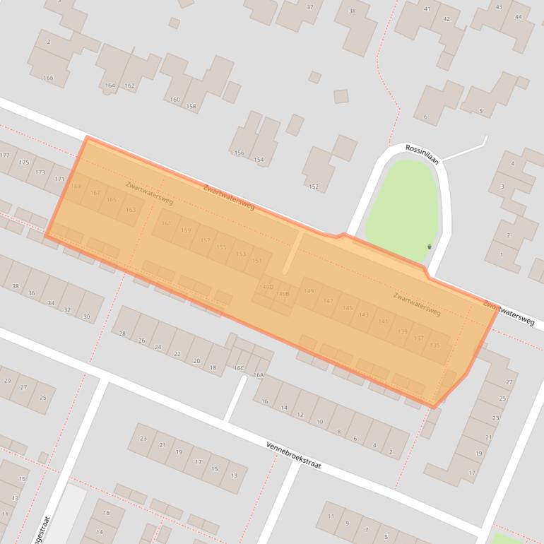 Kaart van postcodegebied 9402SN.