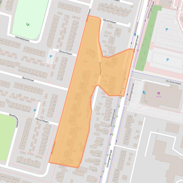 Kaart van postcodegebied 9402TM.