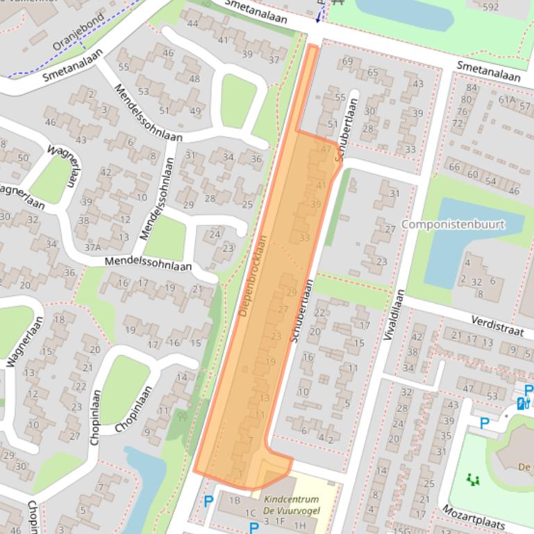 Kaart van postcodegebied 9402VB.