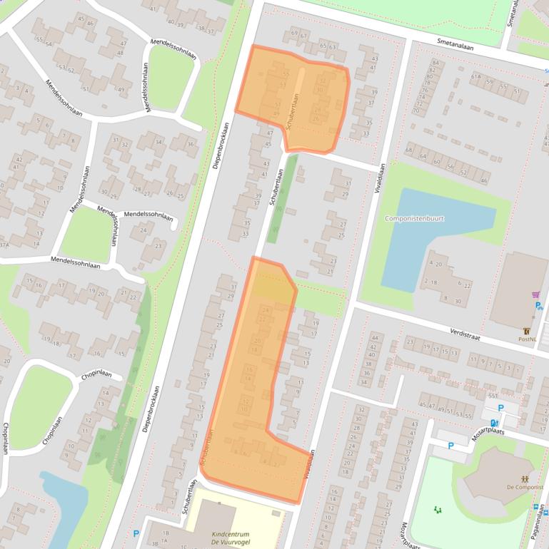 Kaart van postcodegebied 9402VC.