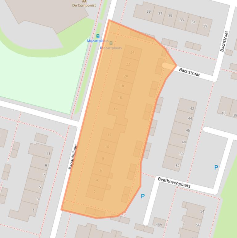 Kaart van postcodegebied 9402VJ.