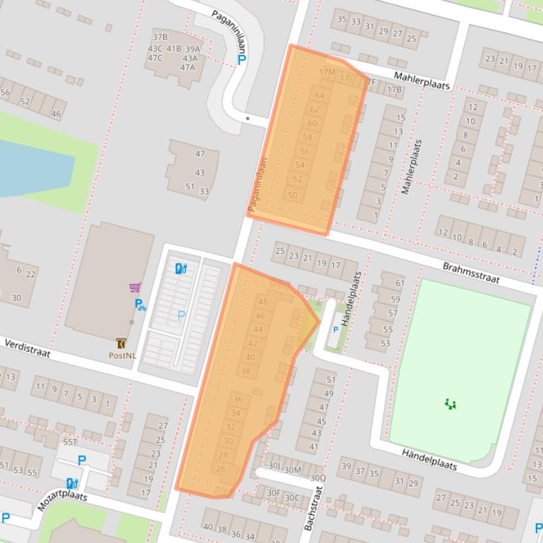 Kaart van postcodegebied 9402VK.