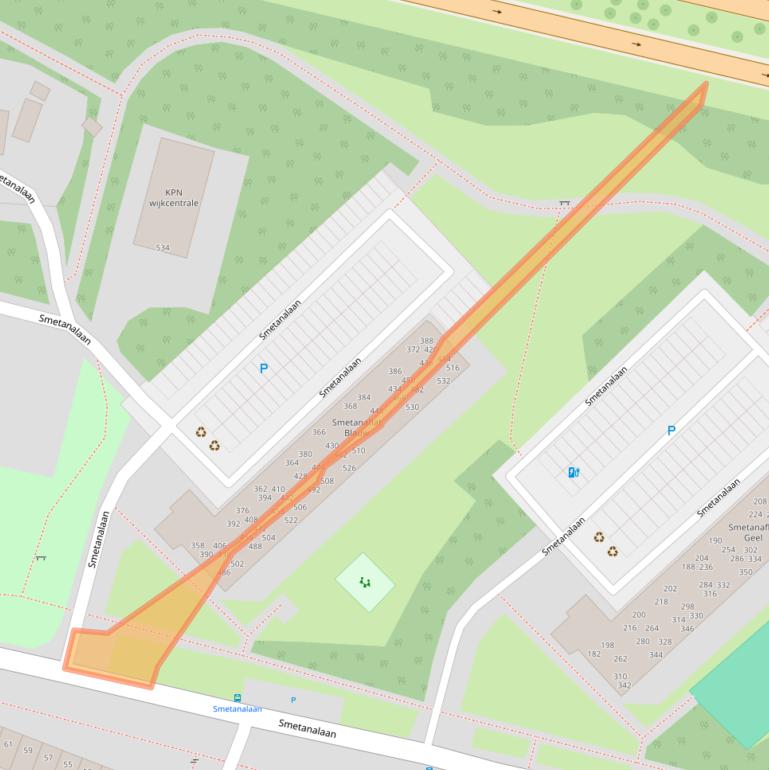 Kaart van postcodegebied 9402XT.