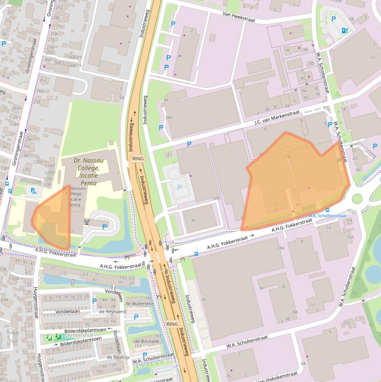 Kaart van postcodegebied 9403AM.