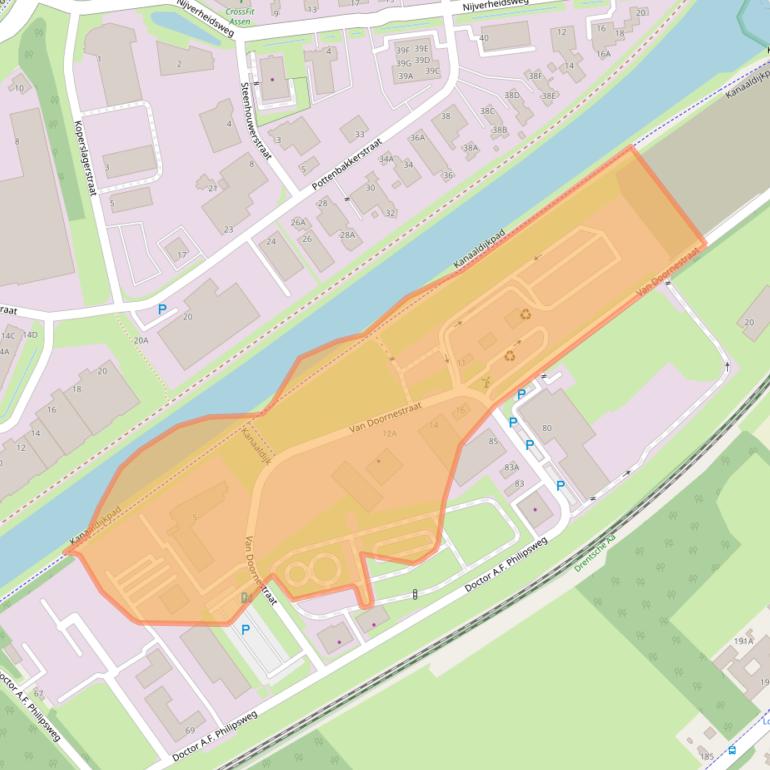 Kaart van postcodegebied 9403AN.