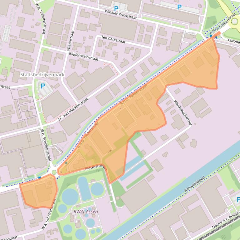 Kaart van postcodegebied 9403AP.