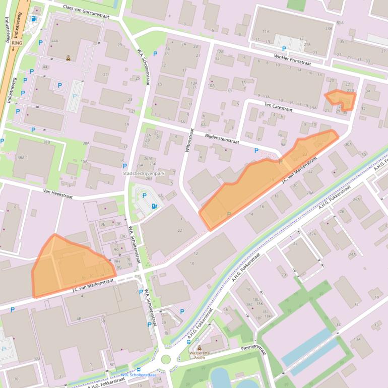 Kaart van postcodegebied 9403AR.