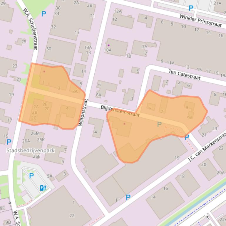 Kaart van postcodegebied 9403AW.