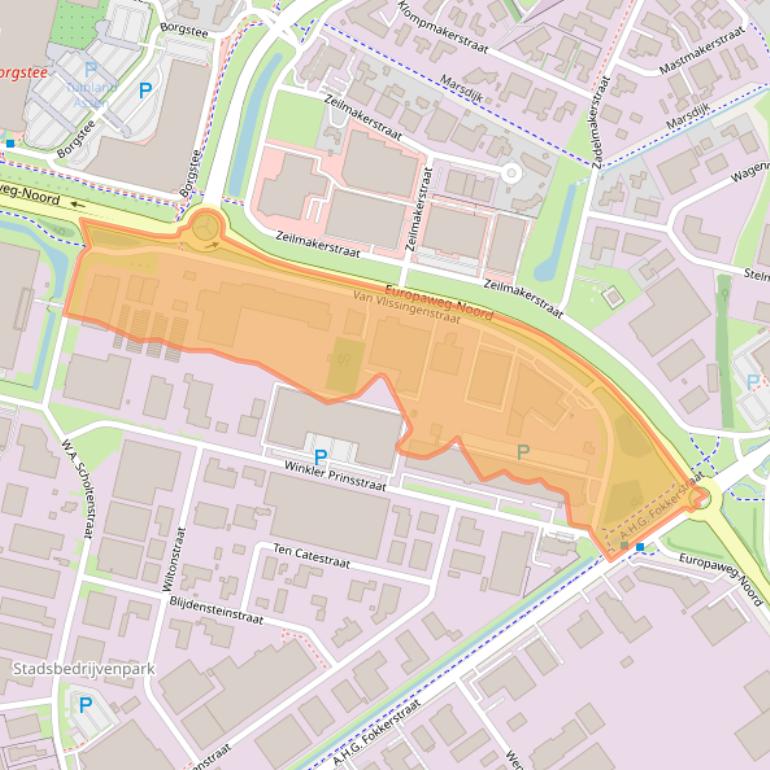 Kaart van postcodegebied 9403BB.