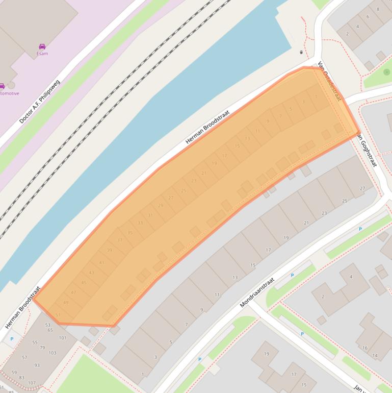 Kaart van postcodegebied 9403BH.
