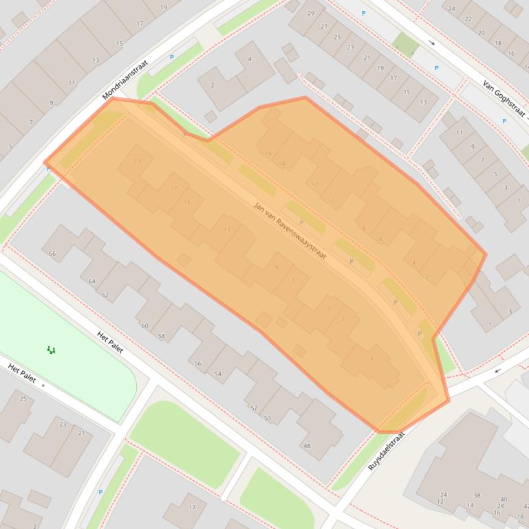 Kaart van postcodegebied 9403BK.