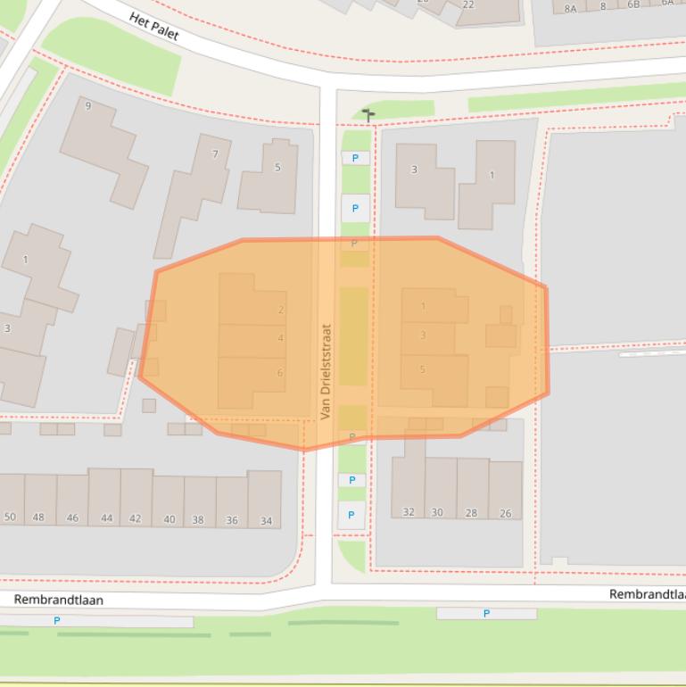 Kaart van postcodegebied 9403BS.
