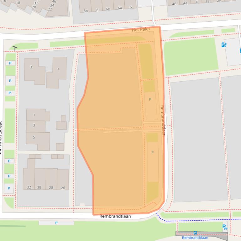 Kaart van postcodegebied 9403CC.