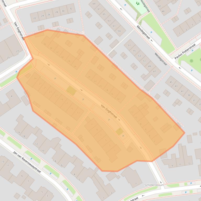 Kaart van postcodegebied 9403CK.