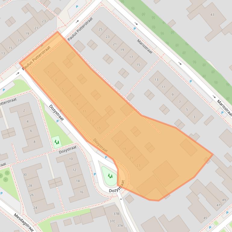 Kaart van postcodegebied 9403CR.