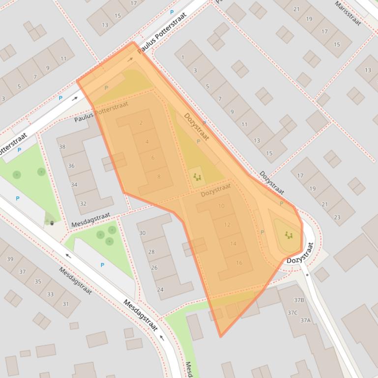 Kaart van postcodegebied 9403CS.