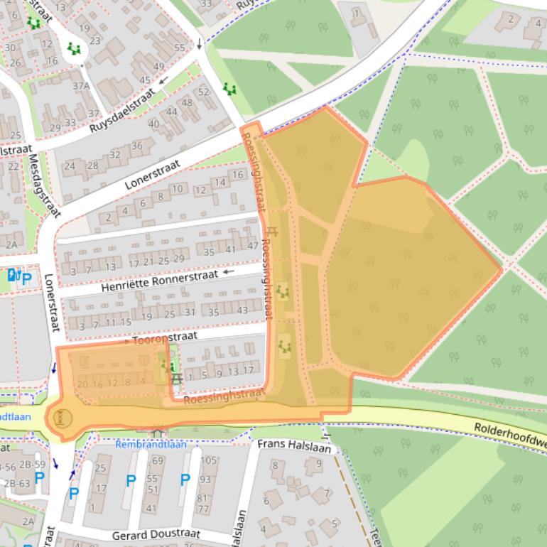 Kaart van postcodegebied 9403CZ.