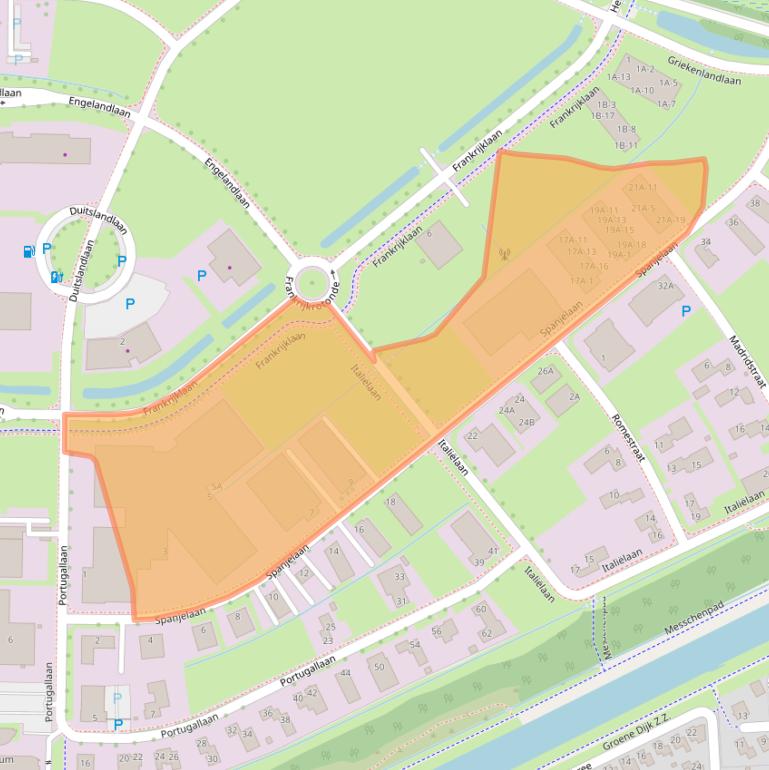 Kaart van postcodegebied 9403DN.