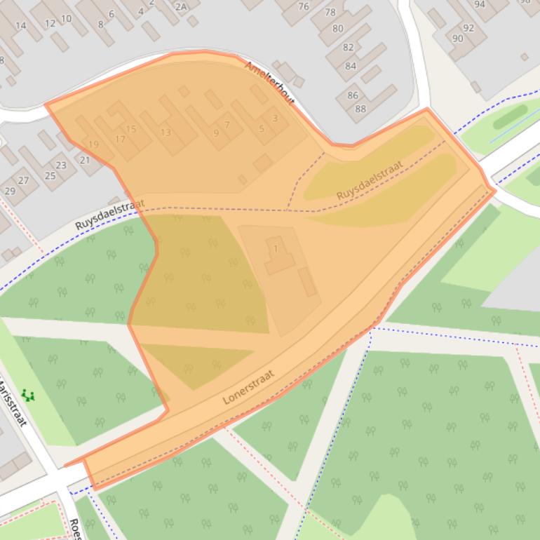 Kaart van postcodegebied 9403EA.