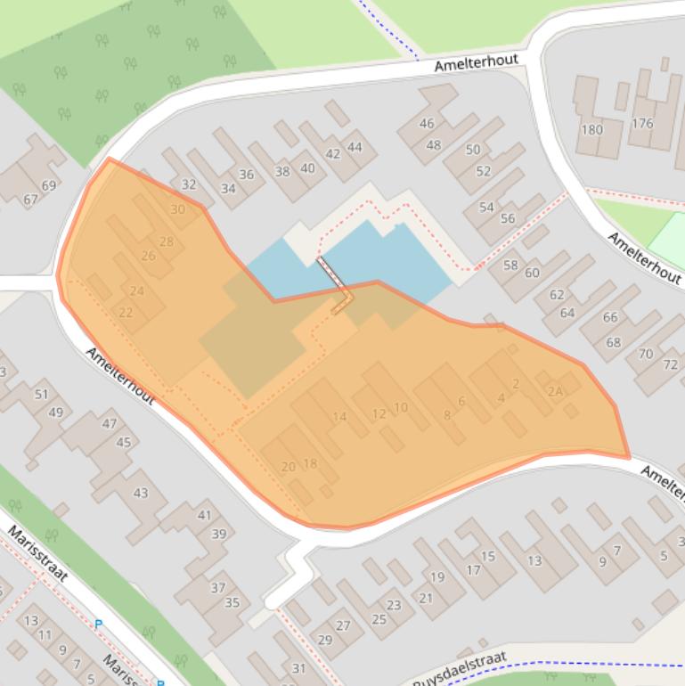 Kaart van postcodegebied 9403ED.