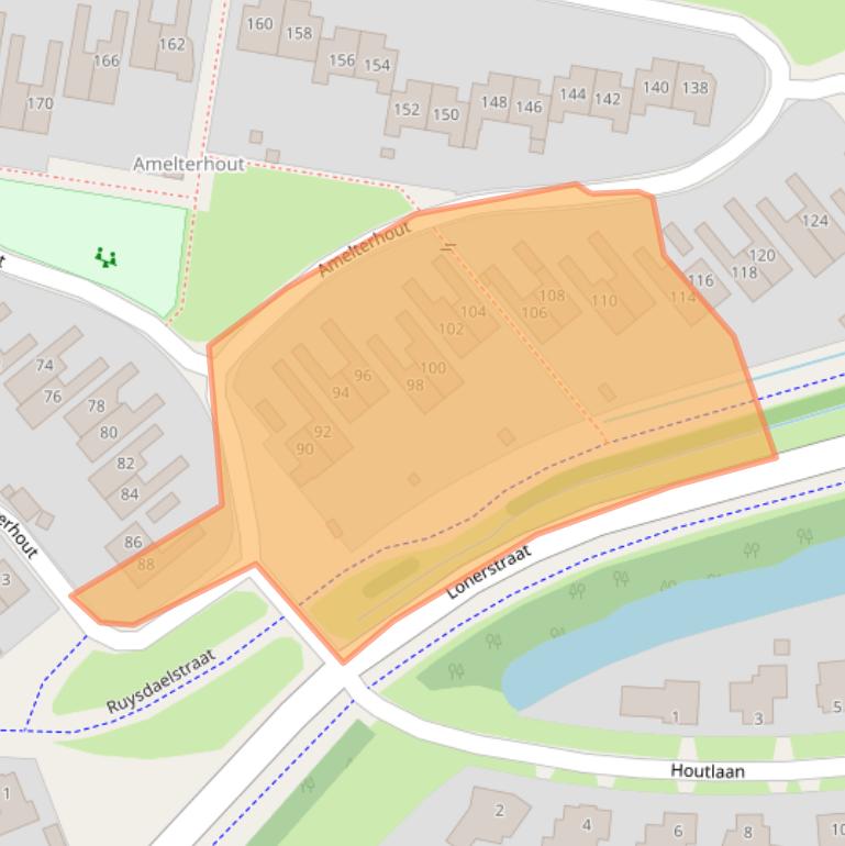 Kaart van postcodegebied 9403EH.