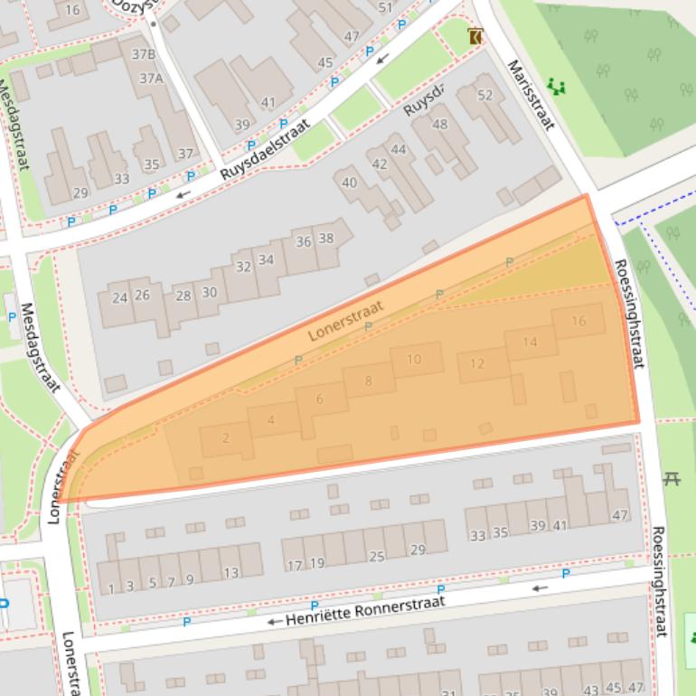 Kaart van postcodegebied 9403ER.