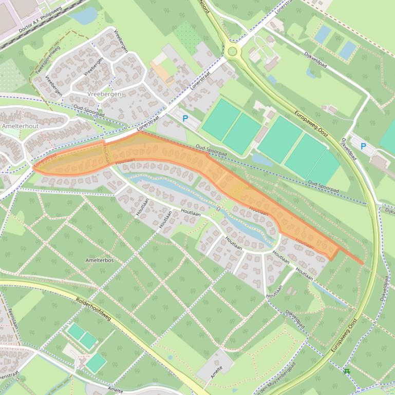 Kaart van postcodegebied 9403EV.