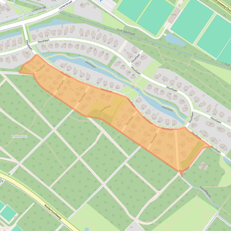 Kaart van postcodegebied 9403EZ.