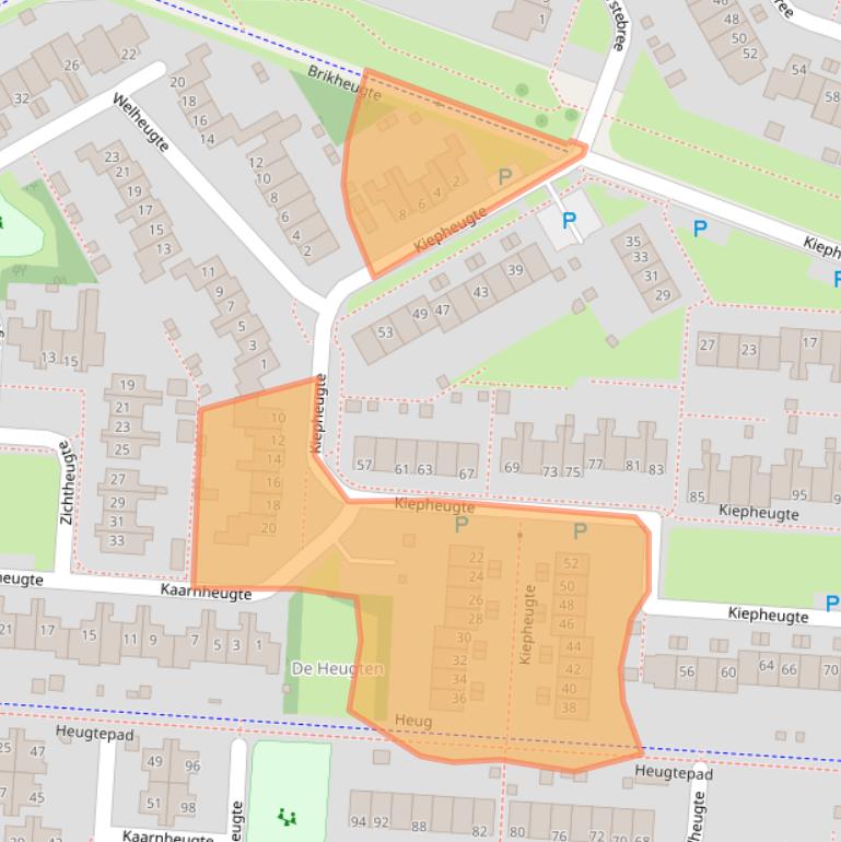 Kaart van postcodegebied 9403GJ.