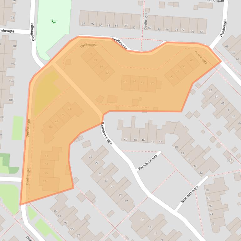 Kaart van postcodegebied 9403HJ.