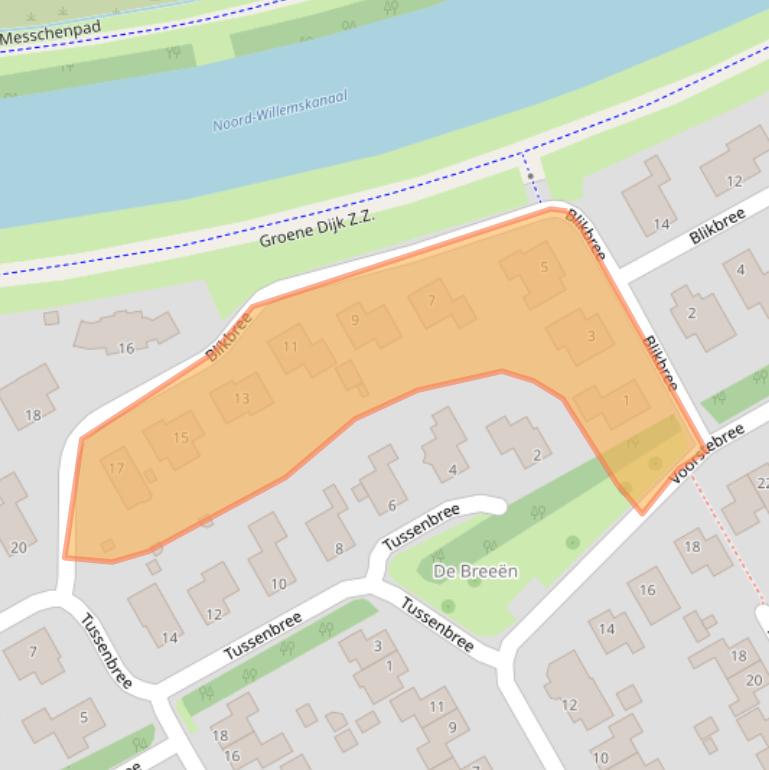 Kaart van postcodegebied 9403JE.