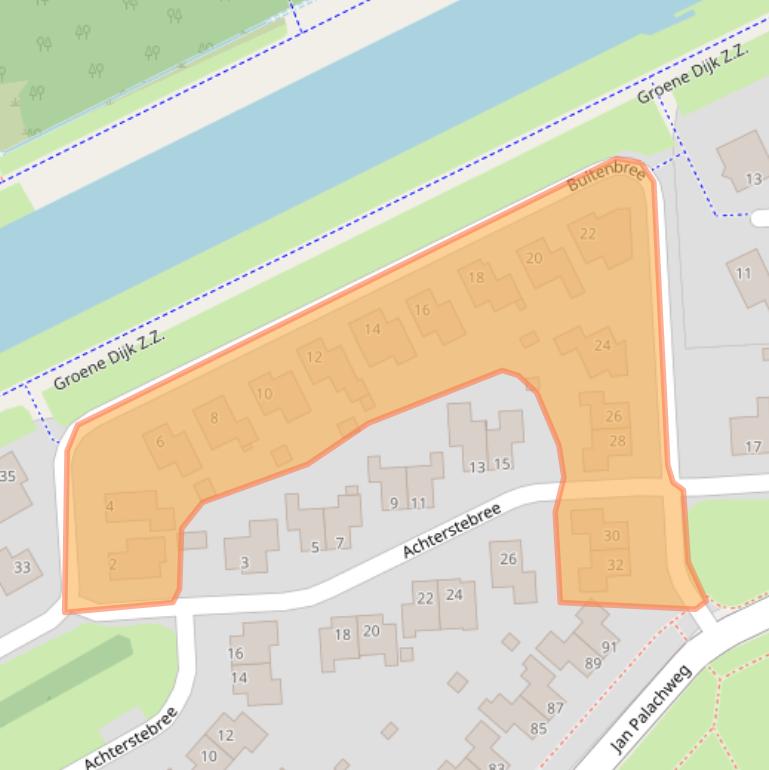 Kaart van postcodegebied 9403JJ.