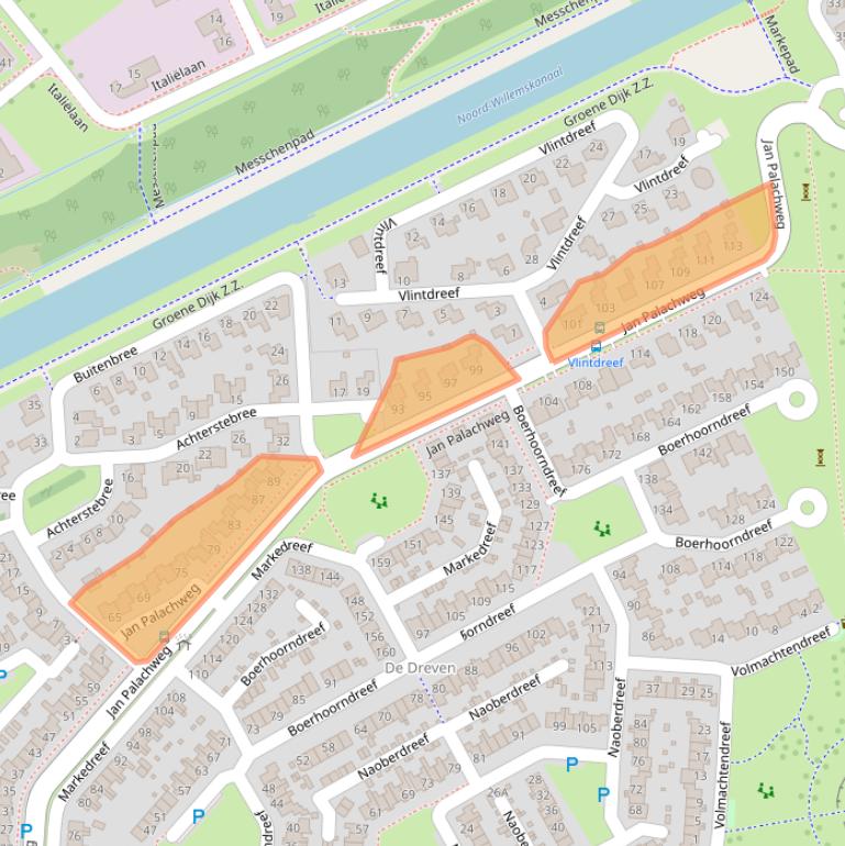 Kaart van postcodegebied 9403JT.