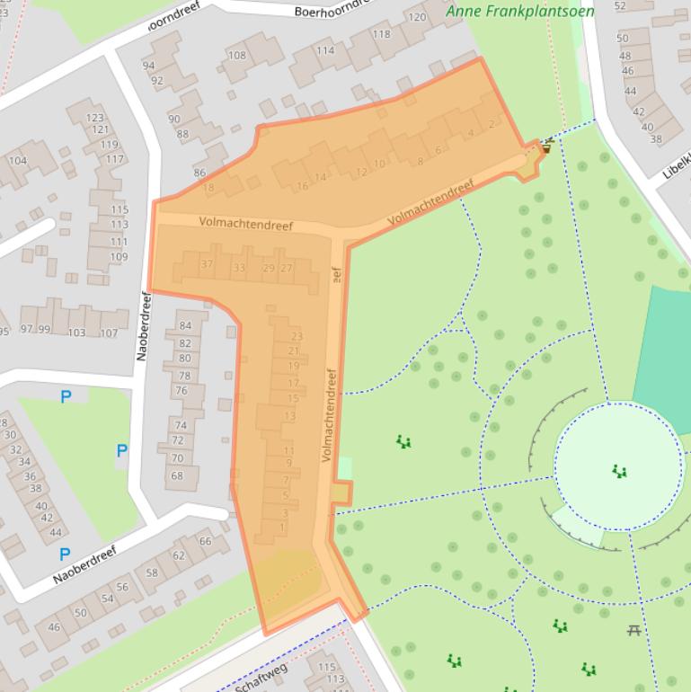 Kaart van postcodegebied 9403KJ.