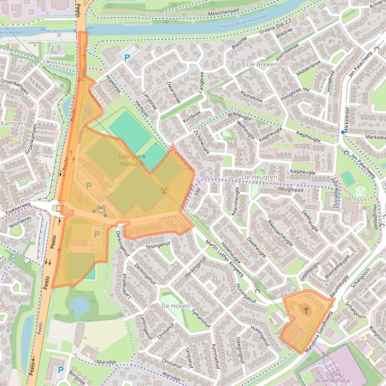 Kaart van postcodegebied 9403PA.