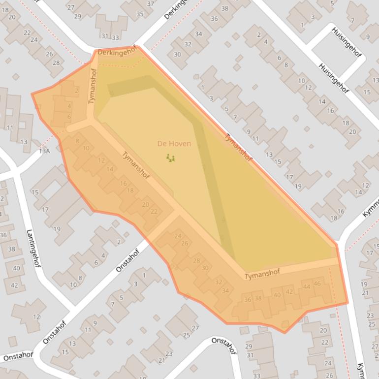 Kaart van postcodegebied 9403PJ.