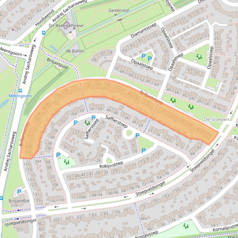 Kaart van postcodegebied 9403SC.