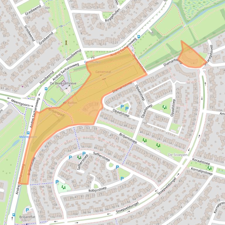 Kaart van postcodegebied 9403SP.