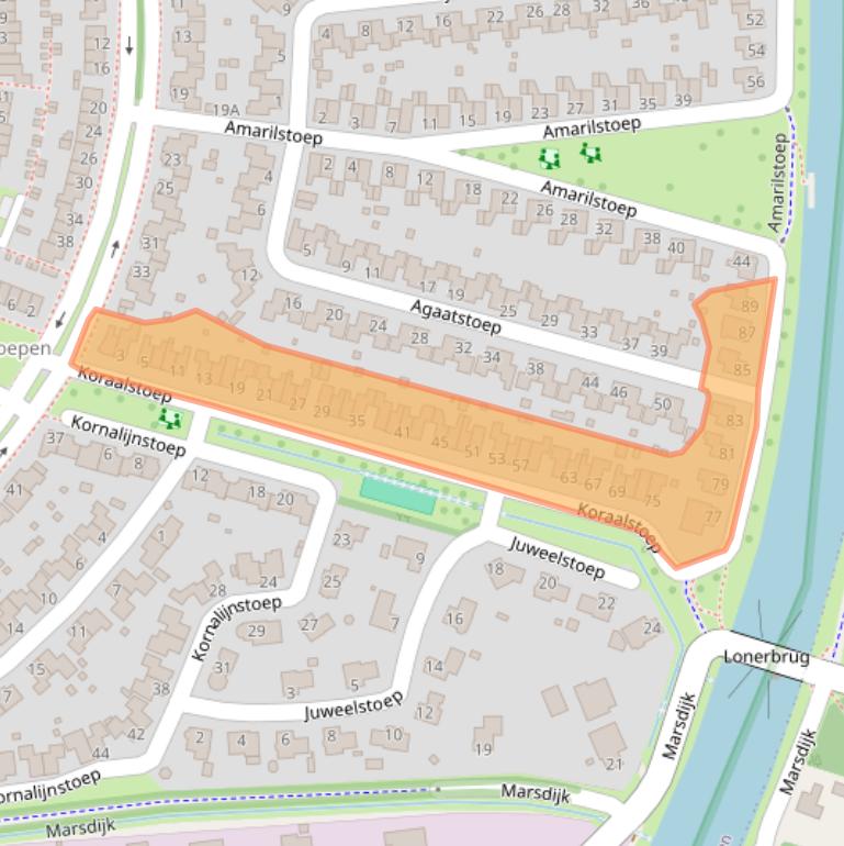 Kaart van postcodegebied 9403SR.